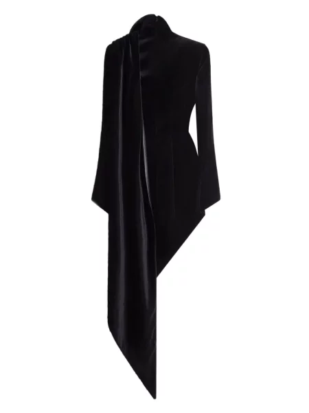 Rochie Mugler de catifea de costum negru