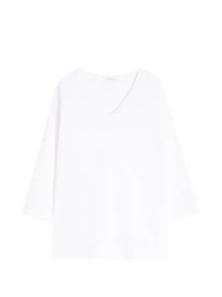 Pulover Max Mara cu decolteu în V alb