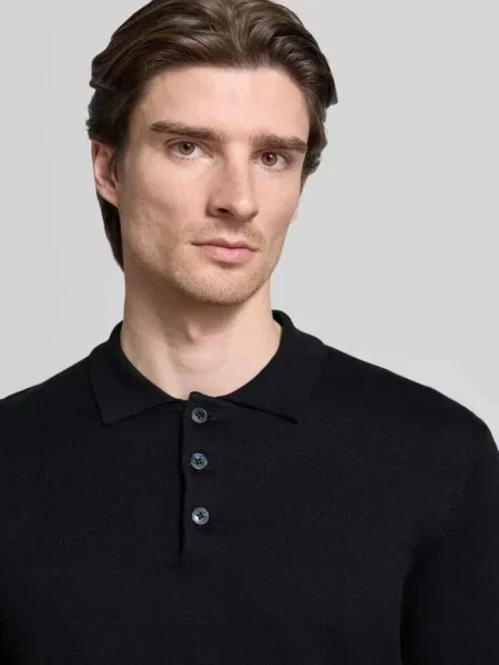 Sweter z dzianiny z mieszanki bawełny i kaszmiru model ‘FRODE’ Casual Friday czarny