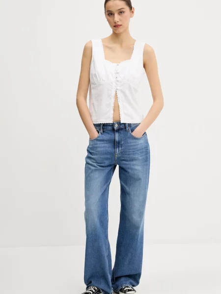 Однотонна блуза Superdry біла