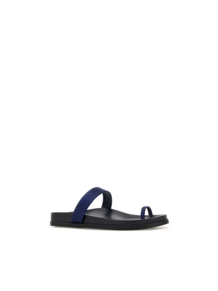 Japonki Ancient Greek Sandals skórzane niebieskie