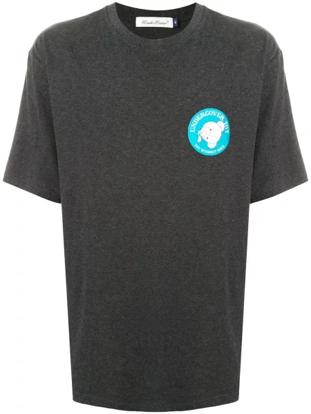 Tricou Undercover cu imagine cu decolteu rotund gri