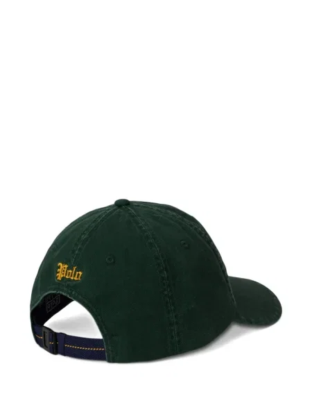 Μικρός κασκέτο Polo Ralph Lauren με χαμηλή μέση υφαίνω διαγωνίως πράσινο