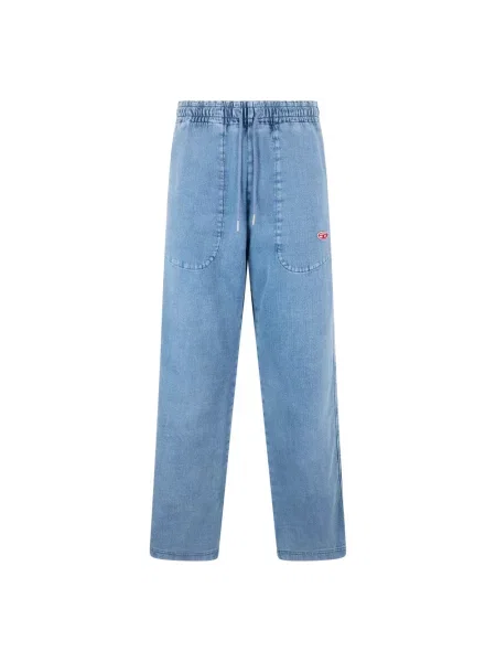 Jeansy straight leg Diesel niebieskie
