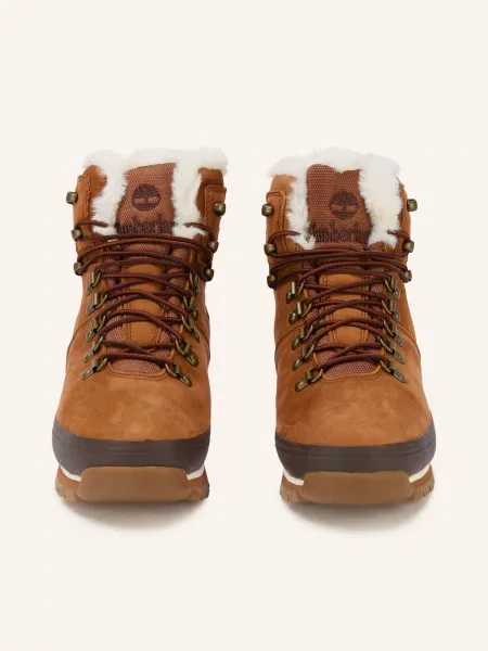 Timberland Botki Sznurowane Euro Hiker Mid Warm Lined Waterproof braun białe