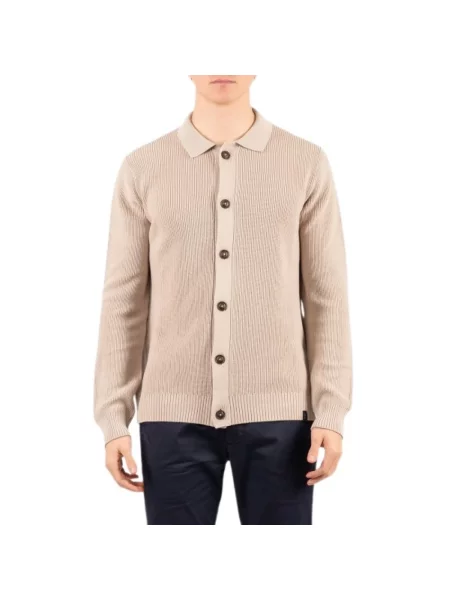 Sweter Fay wełniany brązowy