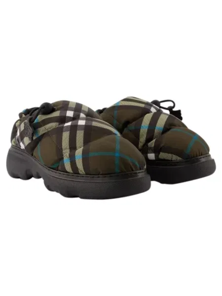 Klapki mules Burberry zielone