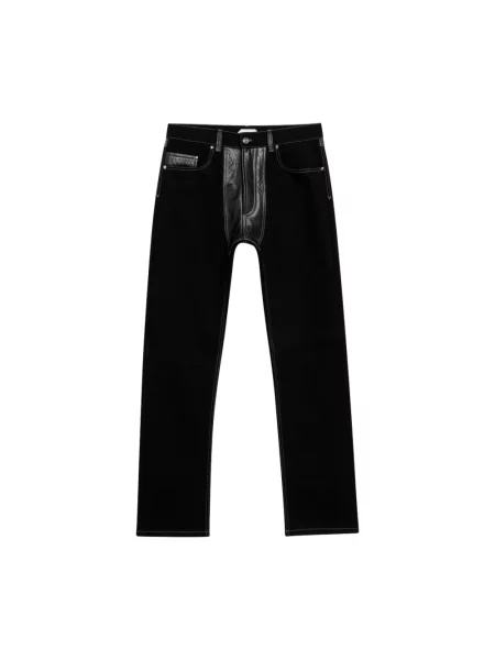 Jeansy straight leg Versace czarne