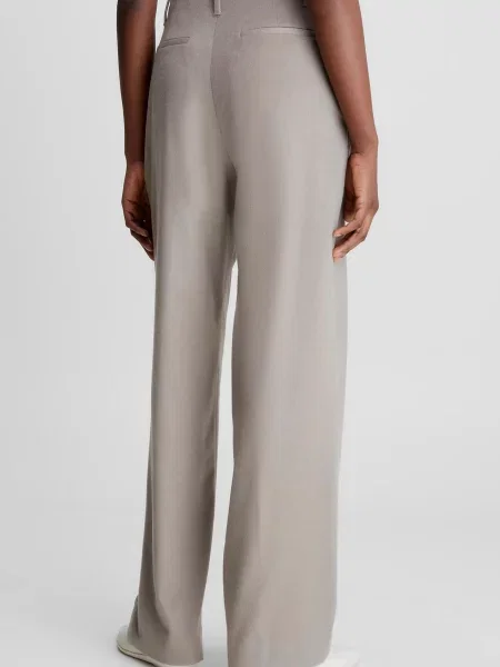 Шерстяные брюки Calvin Klein без косточек бежевые