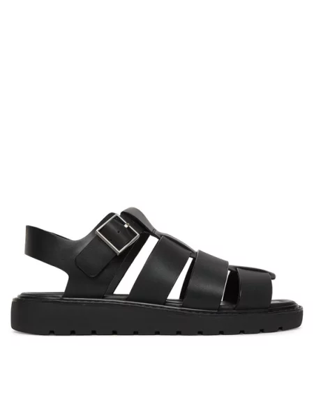 Calvin Klein Sandali Sq Molded Sndl Fisher Lth črna