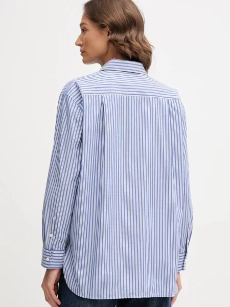 Košile Calvin Klein Jeans relaxed s klasickým límcem modrá