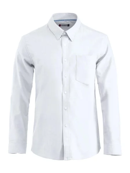 Clique Oxford koszula Oxford z długim rękawem easy care – white biała