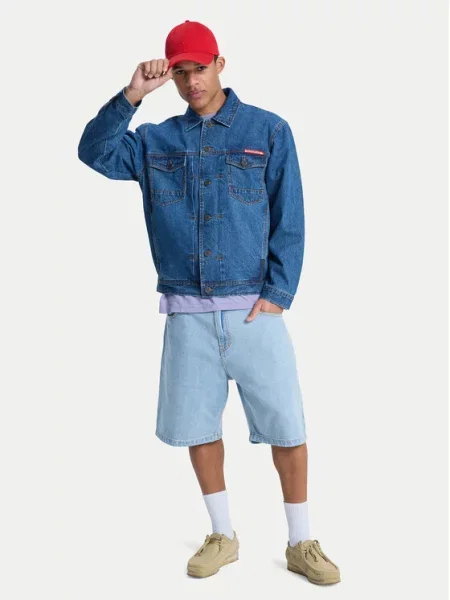 Quiksilver Τζιν μπουφάν All Ride Denimt Boxy Fit μπλε