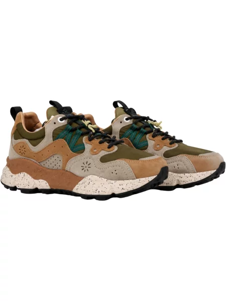 Pantofi Flower Mountain cu model floral bej