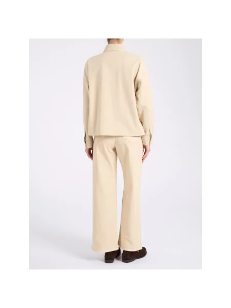 Weekend Max Mara Dżinsy Z Szerokimi Nogawkami Medina beige beżowe