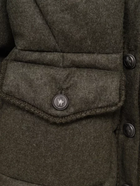 Matlasat geacă de schi Moncler Grenoble verde