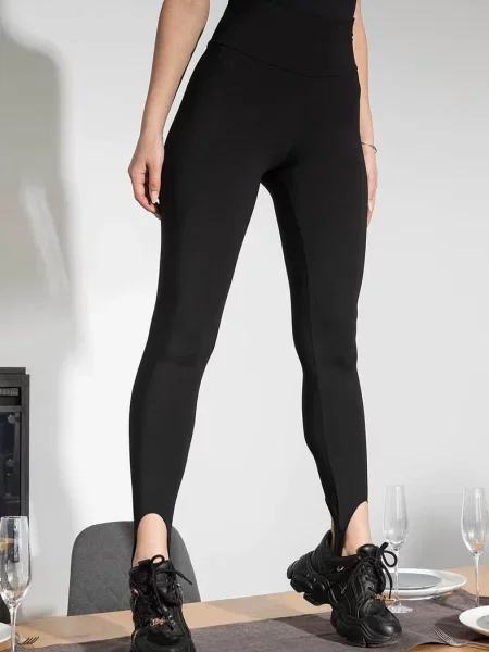 Женские леггинсы с высокой посадкой чорні