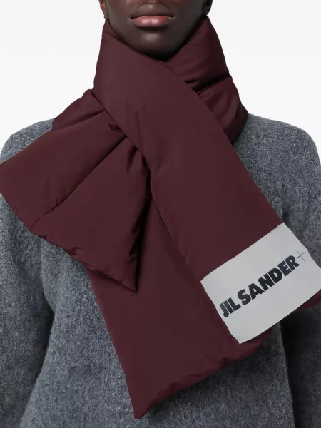 Fular Jil Sander cu autograf roșu