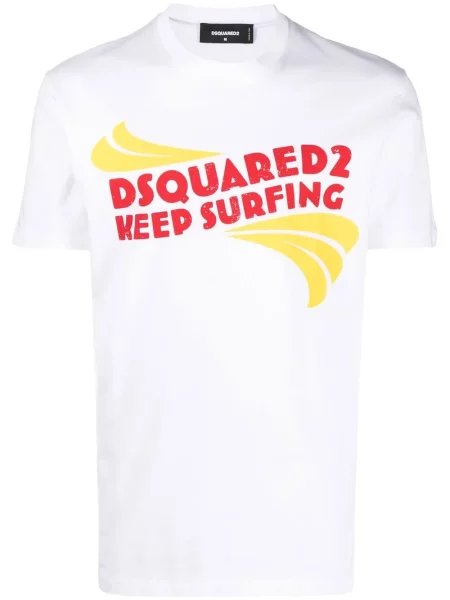 Tricou Dsquared2 cu imagine alb