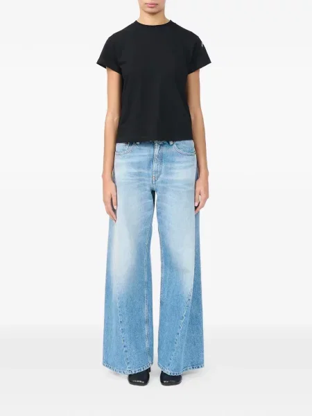 Μπλούζα Mm6 Maison Margiela με σχέδιο από ζέρσεϋ μαύρο