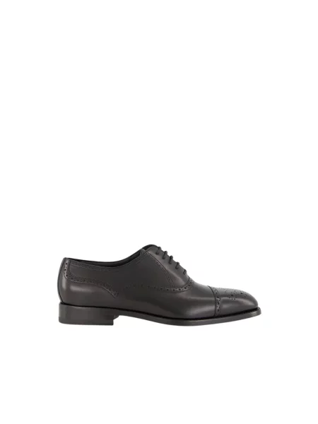 Oksfordy Manolo Blahnik skórzany czarny