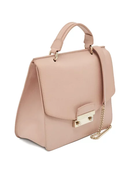Geanta de piele Furla din piele roz