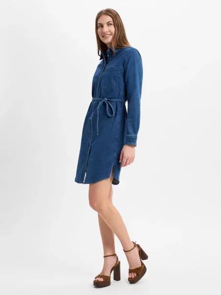 Marie Lund Collection Dżinsowa sukienka Kobiety jednolity S niebieski