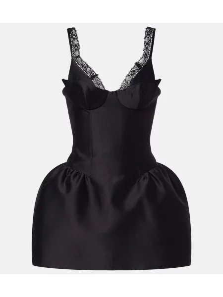 Rochie Shushu/tong din dantelă negru