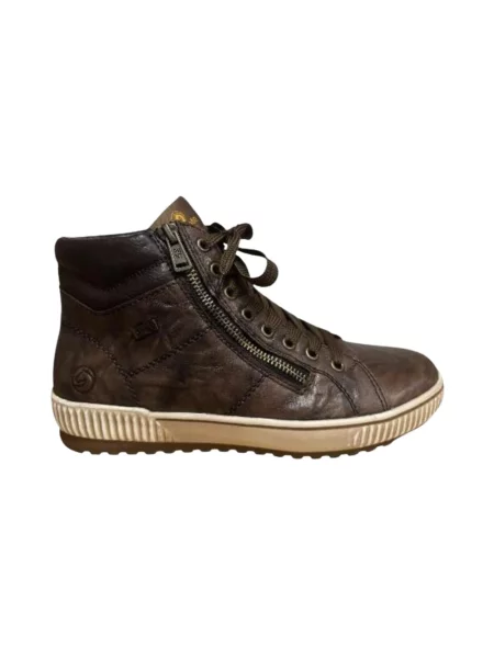 Sneakersy Remonte skórzane brązowe