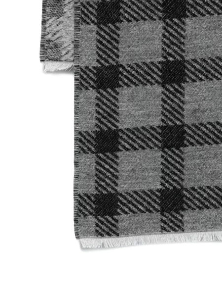 Fular Emporio Armani în carouri gri