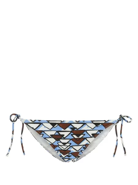 Bikini Prada cu imagine cu imprimeu geometric maro