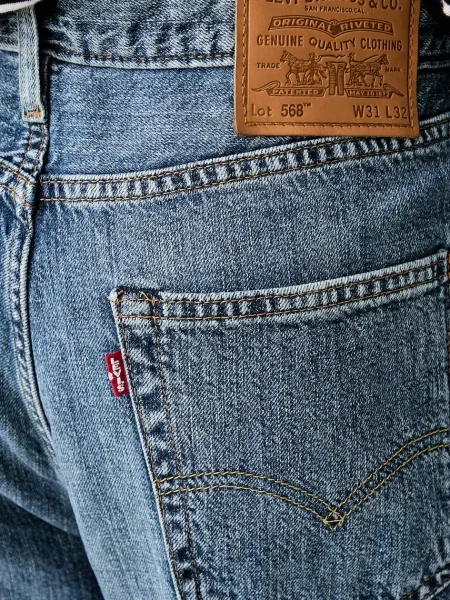 Levi's дънки прави мъжки LOOSE STRAIGHT синьо