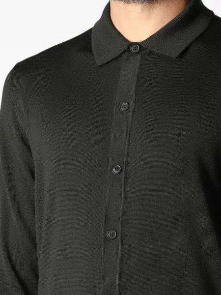Cămașă Roberto Collina de lână negru