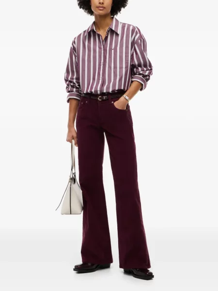 Cămașă Tommy Hilfiger cu dungi violet