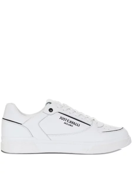 Sneakerși Just Cavalli cu imagine alb