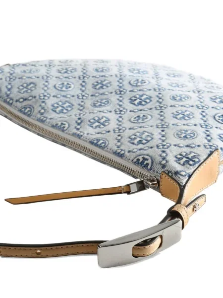 Geantă Tory Burch mini cu autograf albastru