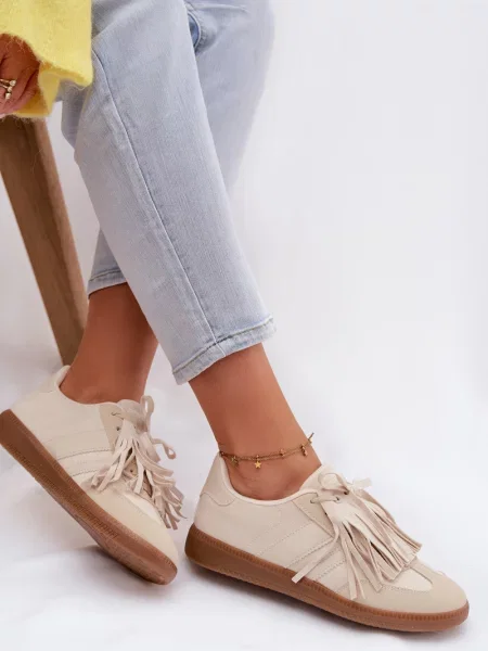 Tenisky Boto s třásněmi hnědé