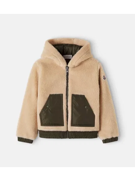 Gyerek kapucnis melegítő felső Moncler Enfant bézs
