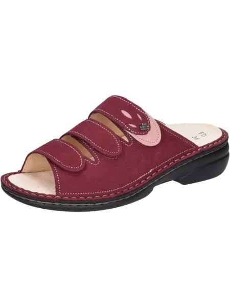 Klapki Finn Comfort skórzane czerwone