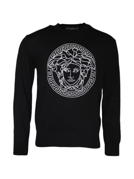 Pulover Versace cu broderie negru