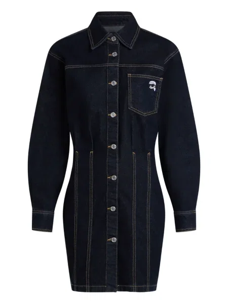 Sukienka jeansowa Karl Lagerfeld garniturowa niebieska