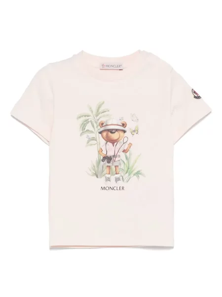 Koszulka dziecięca Moncler Enfant różowa