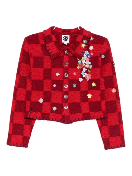 Cardigan Yanyan Knits business roșu