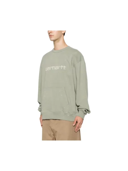 Bluza nierozpinana Carhartt Wip z okrągłym dekoltem zielona