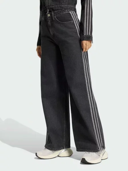 Повсякденні штани adidas комбінований верх чорний