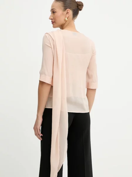 Блузка Pinko однотонна бежевий