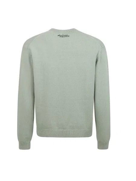 Sweter Maison Kitsune z długim rękawem zielony