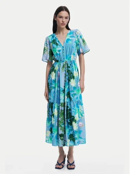 Desigual Rochie tip cămașă Nancy albastru