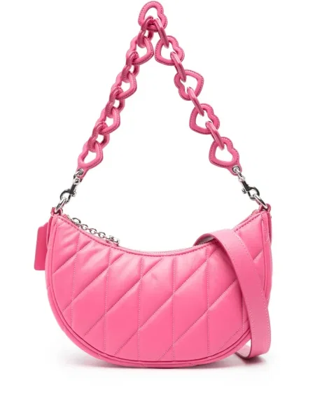 Geanta de piele Coach din piele roz