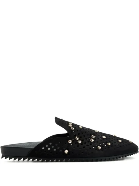 Papuci tip mules Pedro Garcia de cristal negru